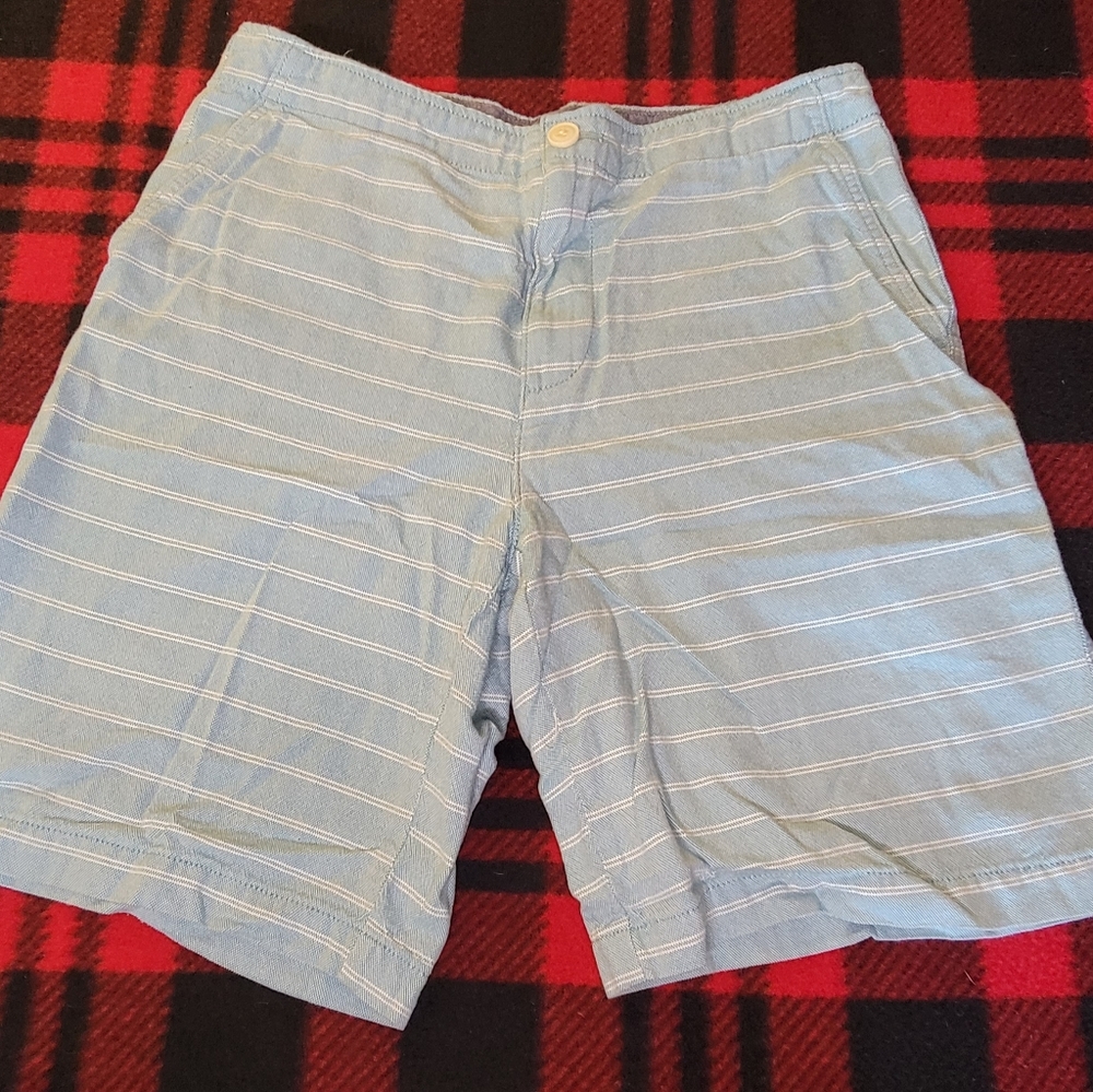 Blue & White Striped Shorts - Size W30"